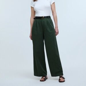 Madewell Harlow Wide-Leg Pant in Forest Green Sz. 2
